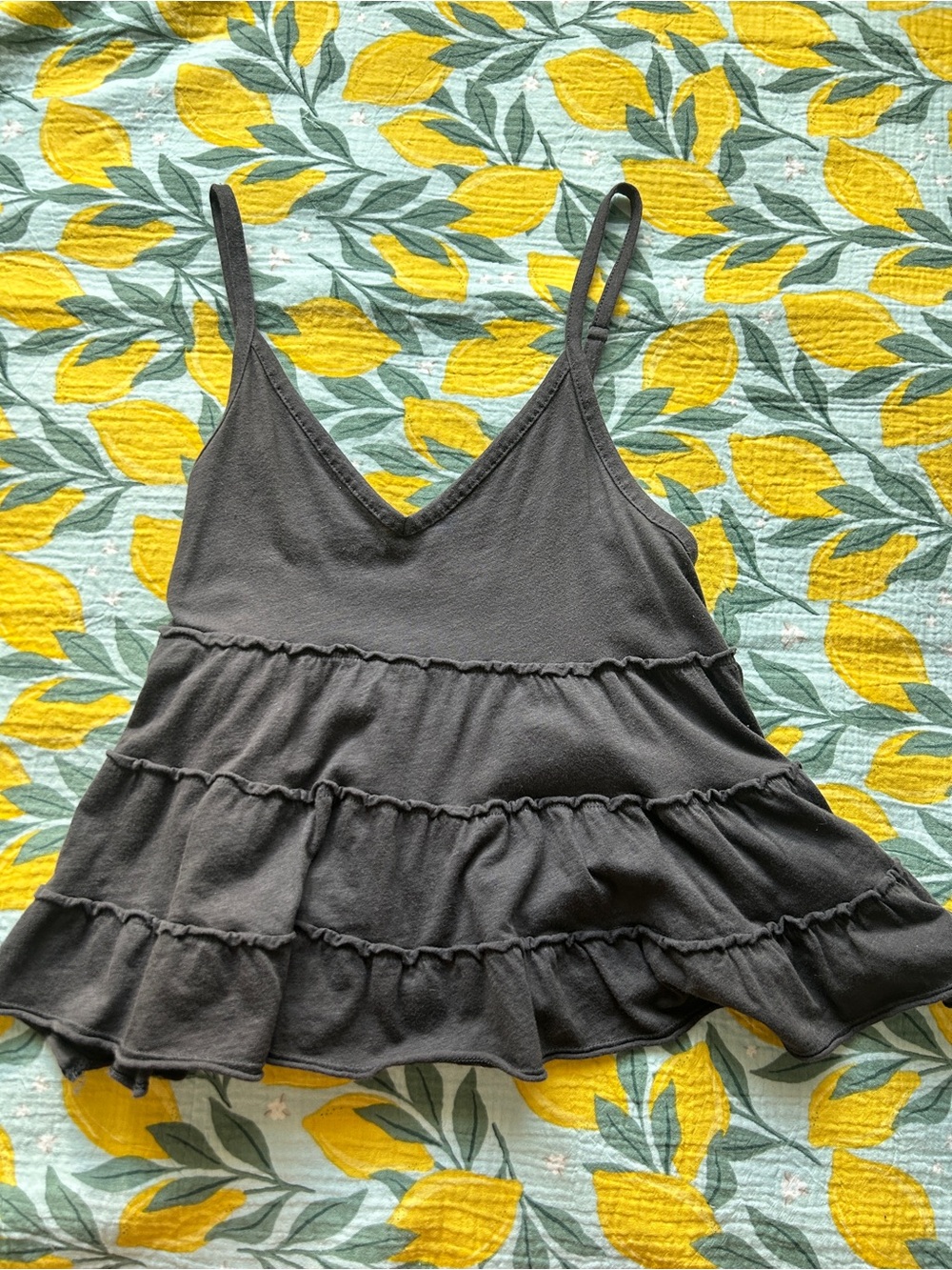 American Eagle Charcoal black babydoll tank top